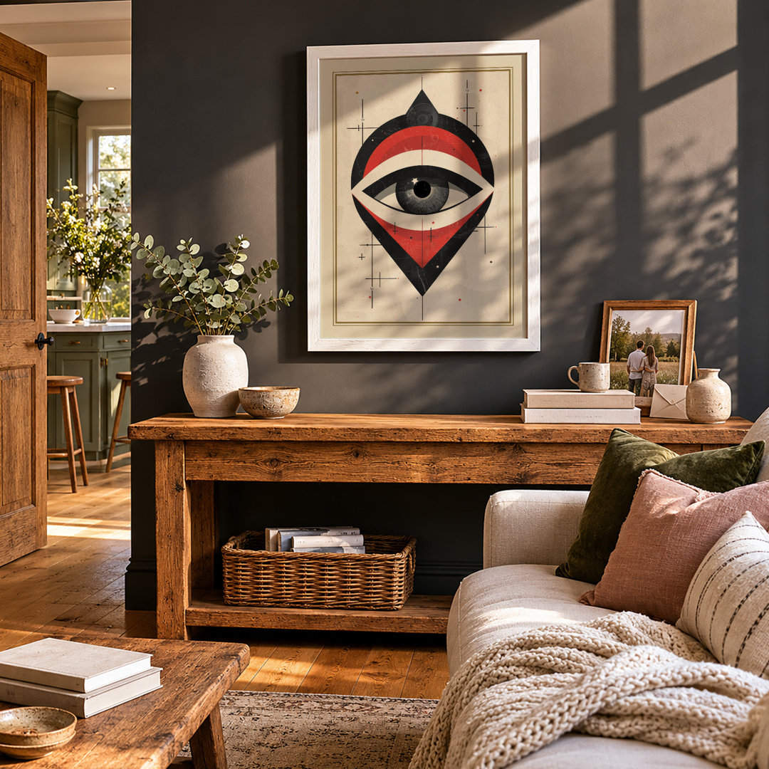 Eye Symbol Geometric - Framed Print