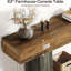 Console de ferme 63 pouces avec base en U - 2 niveaux