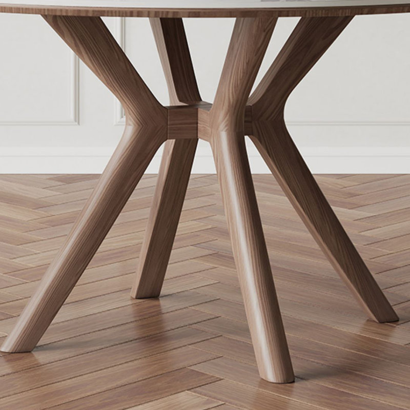 Nordic simple round dining table, 29.53"H x 59.06"L x 59.06"W