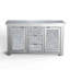 2-Piece Mirrored Set, 145cm 3-Drawer Mirrored Glass Sideboard + 92cm Mirrored Glass Floor Vase