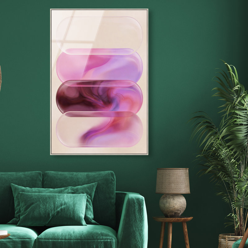 Clear Rose Print by Oliver Gal, 46"H x 31"W, Silver Floater Frame