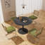 Ensemble de table de salle à manger à piédestal 5 pièces-746446185-746666786-746666787