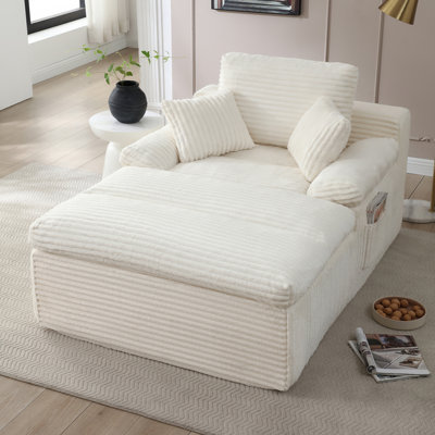 Chaise longue Boneless Cloud avec larges accoudoirs