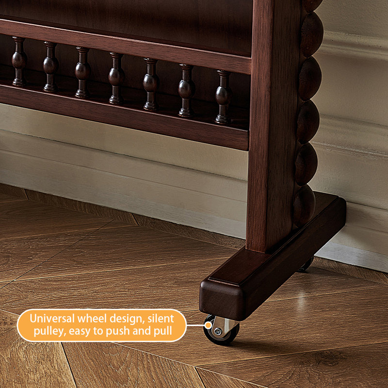 Retro Style Rotating Mirror with Integrated Storage Rack