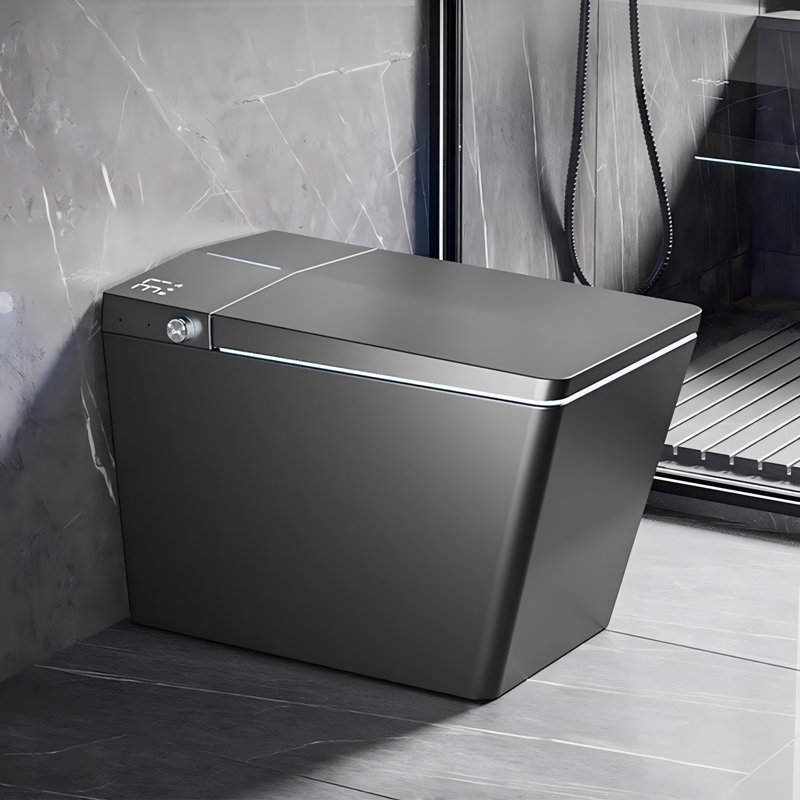 12" Rough-In Household Fully Automatic Integrated Square Smart Toilet with Extra Large Seat, UV Sterilization, Sensor Auto Open Lid, Vortex Flush & Foam Shield
