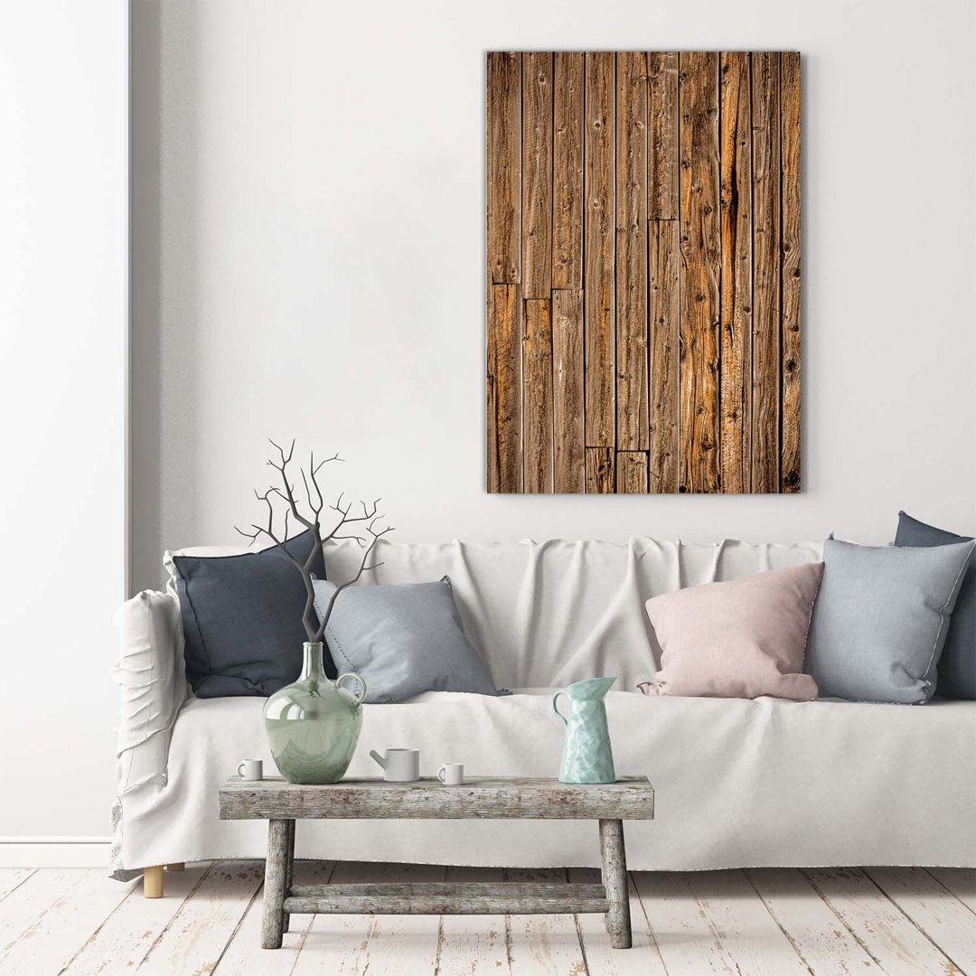 Holzwand - Kunstdrucke auf Leinwand - Wrapped Canvas