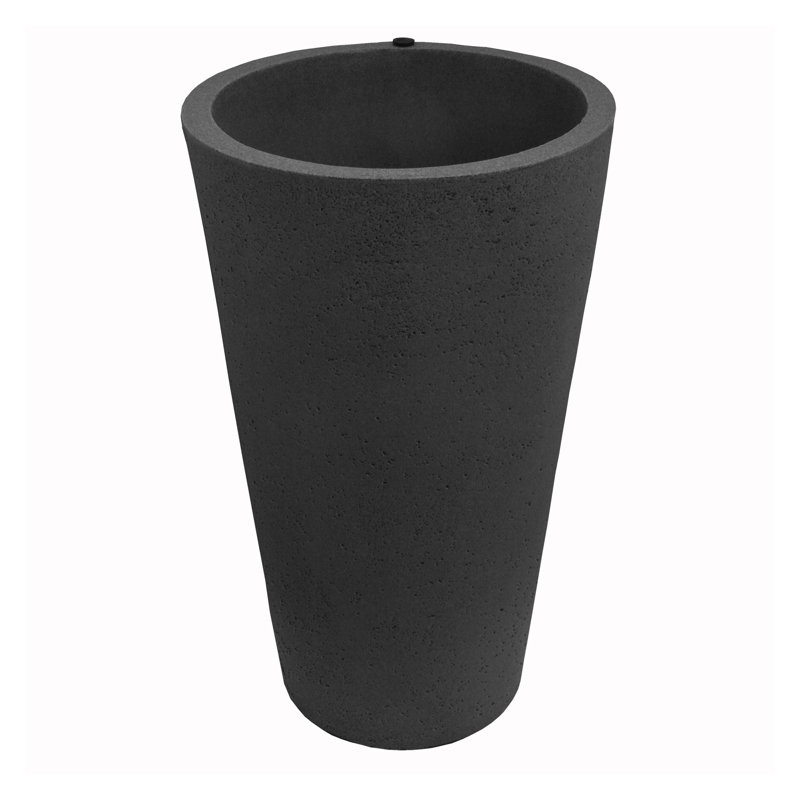 Crete Planter, 30" H x 18" W x 18" D, Black