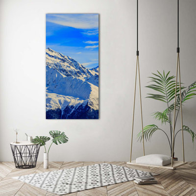 Mountains In The Winter - Wrapped Canvas Print