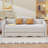 Twin Size Velvet Daybed With Wave-shaped Trundle, Upholstered Pull Out Sofa Bed Couch Frame, No Box Spring And Mattress-1356796160