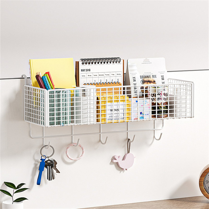 Organisateur de bureau en filet Martaveous, Blanc