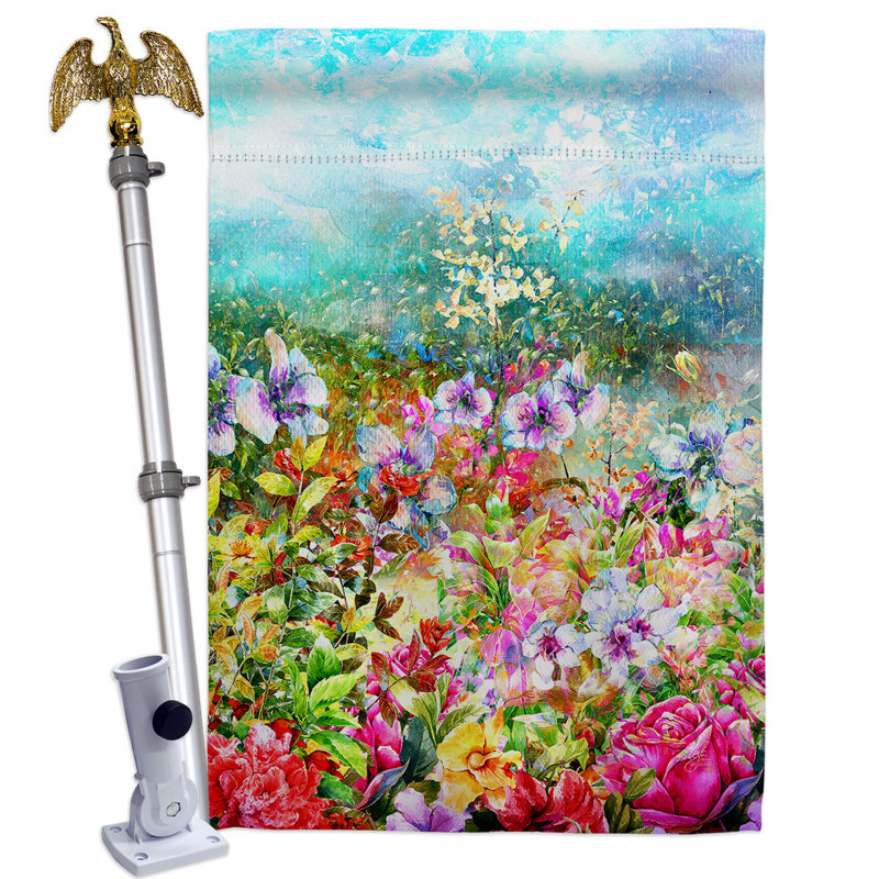 Double Sided 40'' H x 28'' W Polyester Flag Set