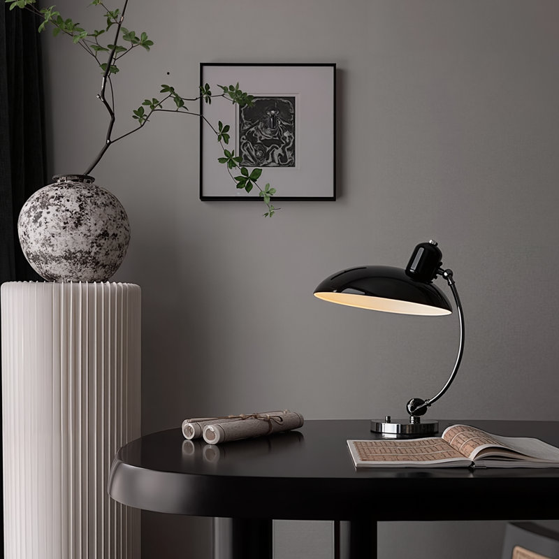 Lampe de table Modern, Noir, noir, noir, noir, H 15,75 po x l 11,22 po x P 11,22 po