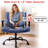 Upholstered High - Back Office Chair With Lumbar Pillow Cross Legged -116142226