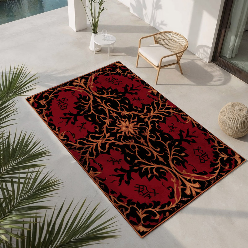 Tapis intérieur et extérieur Celestial Emblem, Rectangulaire 3 pi x 5 pi