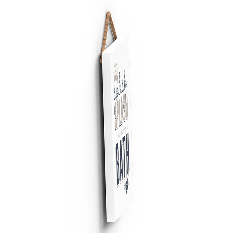 Splish Splash - Unframed Typography on Wood