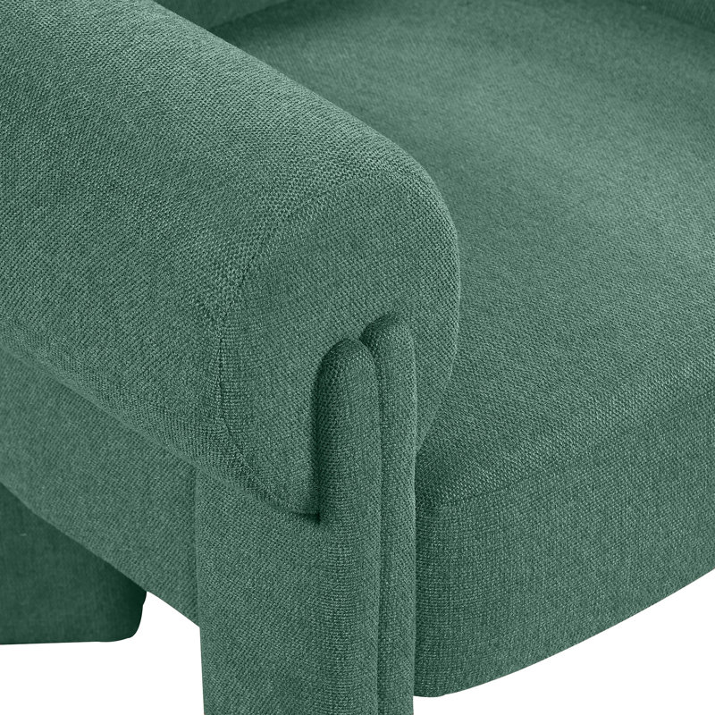 Stefano 36'' Wide Armchair, Green Fabric