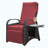 Outdoor Recliner Chair,2 Buckle Adjustment Mechanism Reclining Lounge Chair And Removable Soft Cushion, With Modern Armchair And Ergonomic For Home, Sunbathing Or Relaxation (Brown + Red)-1461761380