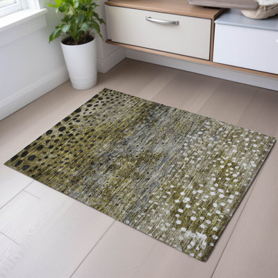 Premium Machine Washable Christina AMF1074 Circles Rug