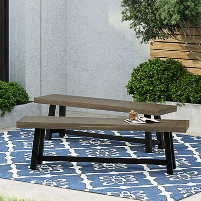 Ensemble de 2 bancs d'extérieur