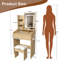 Dressing Table with Mirror and Seat and Storage Included