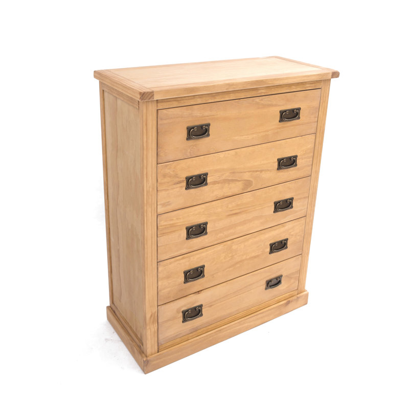 Nagle 90cm W 5 - Drawer Chest of Drawers, Squared