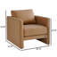 Chaise d'appoint rembourrée en similicuir-504142608