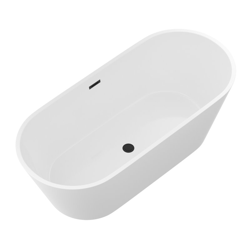 Élégante baignoire autoportante en acrylique au design moderne pour des salles de bain luxueuses