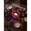 Couronne d'Halloween de 50 cm avec lumières fantômes pour porte d'entrée | Citrouilles fantômes pré-éclairées avec commande vocale et minuterie pour décorer votre porche, mur ou table de fête intérieure
