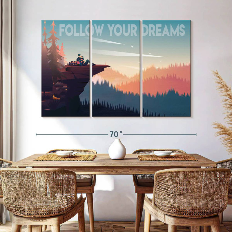 «Tergel Follow Your Dreams Lovers», H 42 po x l 65 po