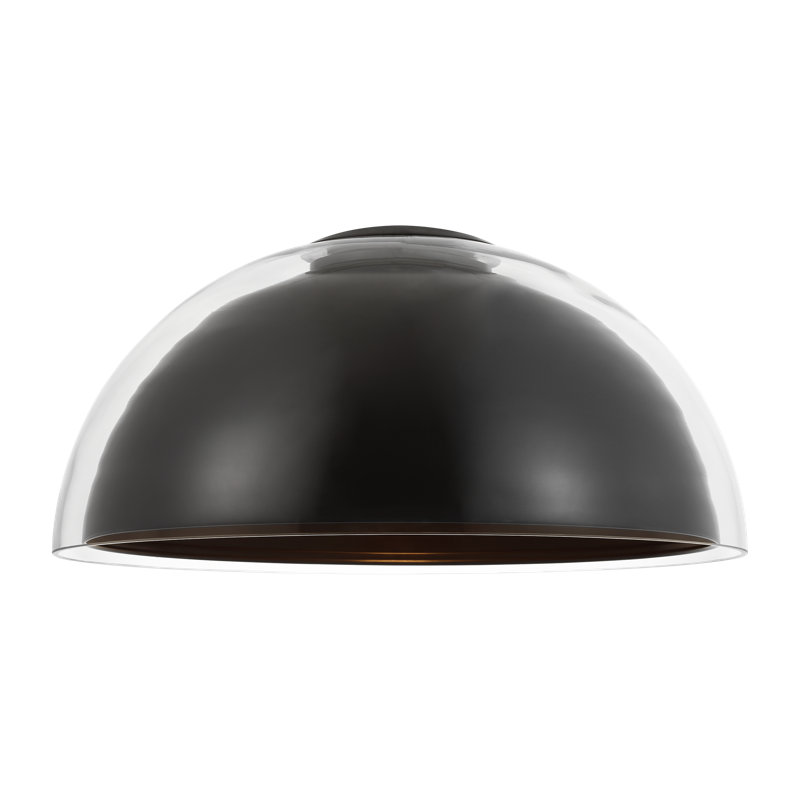 Lusi 1 - Light LED Flush Mount, Clear/Bronze, Bronze