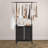 Laundry Sorter 2 Section Laundry Hamper Sorter With Clothes Hanging Rod And Wooden Storage Shelf Laundry Basket Organizer For Laundry Room Organization Storage Baskets, Black