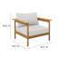 Ensemble de fauteuil et repose-pieds d'extérieur en bois de teck Wren-105239748-105239746