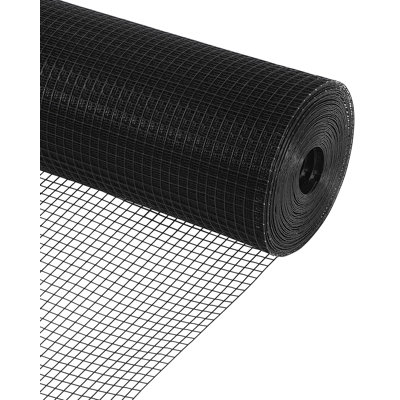19GA PVC Coated Welded Wire Fence Roll, 1/2"x1/2" Mesh, 48"x60' Vinyl Chicken Wire with Pliers & Gloves