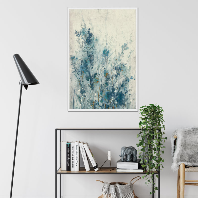 Blue Spring I by Timothy O' Toole - Painting on Canvas, 46cm H x 30cm W, Black Floater Framed