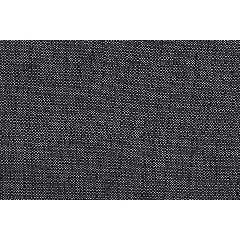 Polyfibre gris anthracite brillant 2 pièces - et avec structure en pin massif, base en contreplaqué, dossier, coussins à rayures, pieds en bois pour le salon