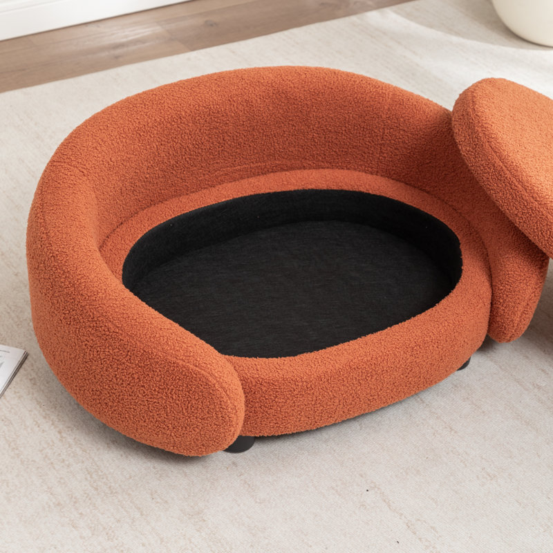 Lit pour chien Malcolm Elegant Rectangle, Orange