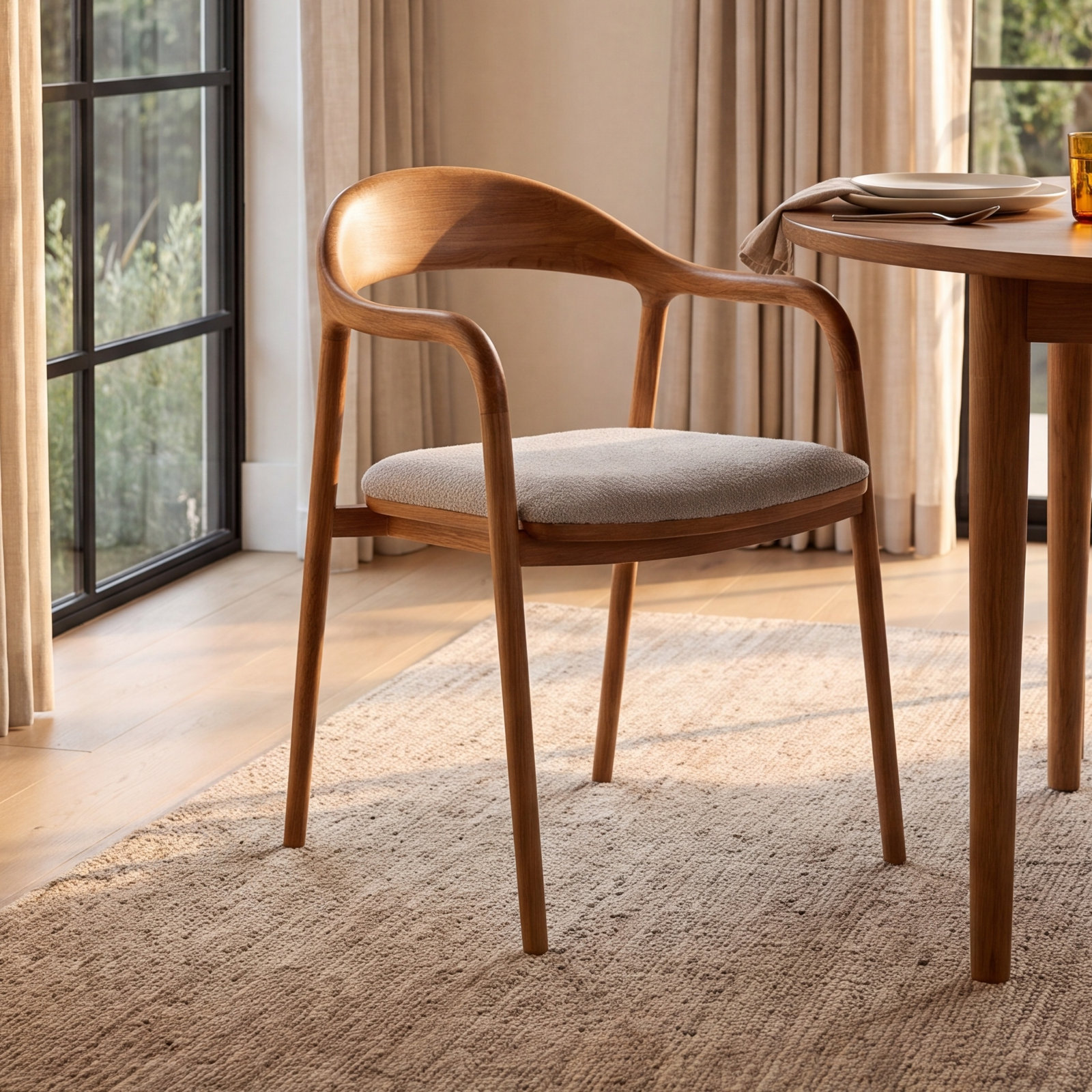 Alejandro Dining Chair, Light Brown