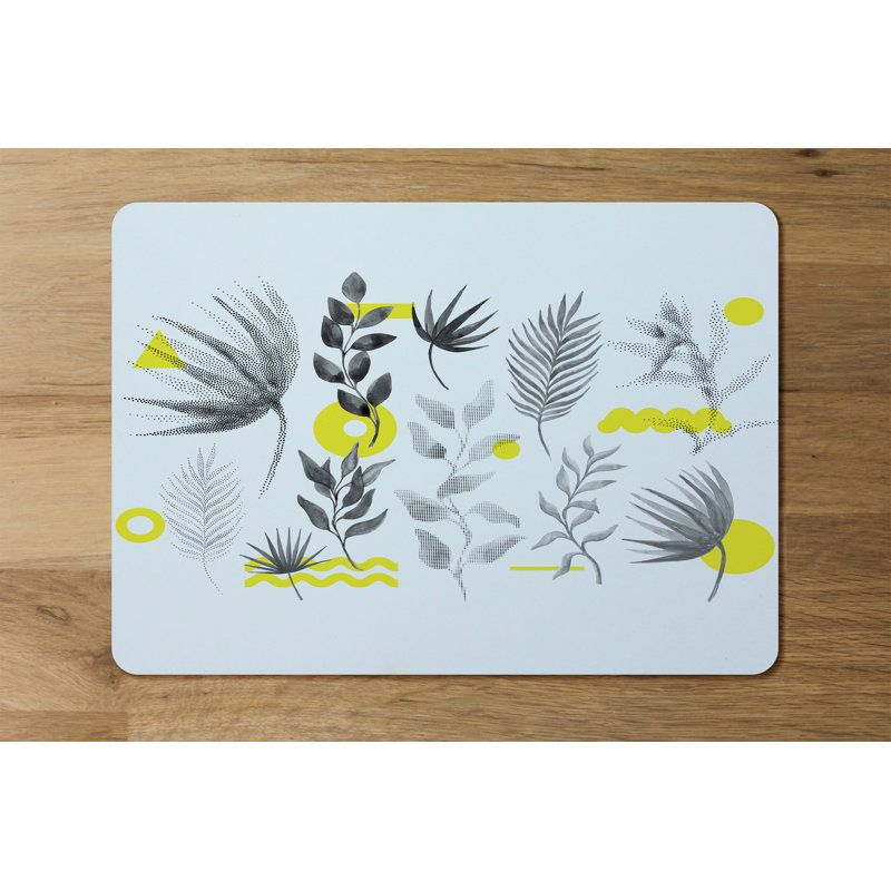 Sandcliff Polyester-Coated Hardboard Floral Rectangle Placemat
