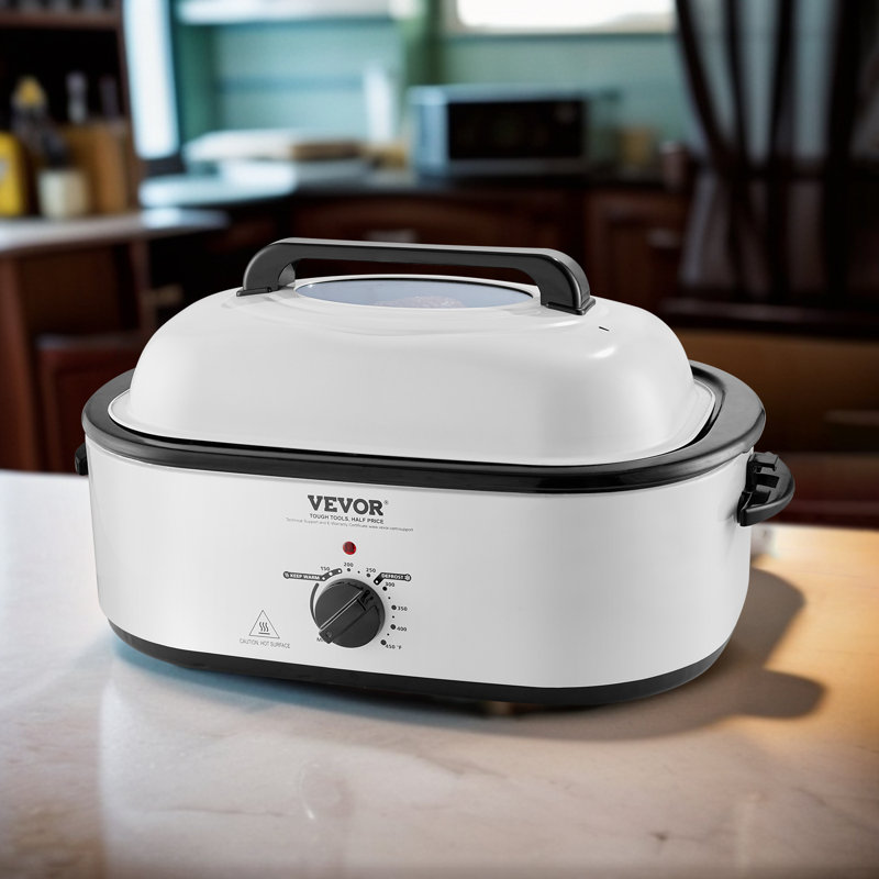 VEVOR 22 Qt. Electric Roaster Oven, White