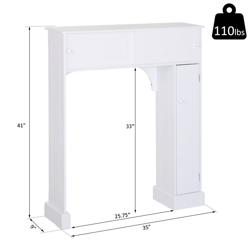Spittle 35" W x 41" H over the Toilet Storage, White