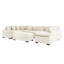 Canapé modulaire surdimensionné surdimensionné en nuage, canapé modulaire convertible, accoudoirs très larges avec méridienne, tissu velours côtelé doux, conception ergonomique, assemblage facile, pour le salon-233613396