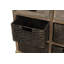 Armoire de rangement avec deux tiroirs et quatre paniers en rotin classique-40374729