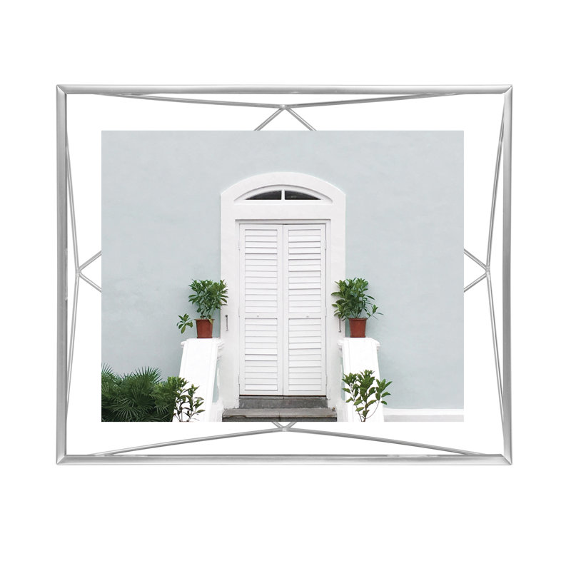Topawa Brass Wire Picture Frame, Chrome, 8" x 10"
