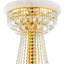 Lustre 38 lumières pour vestibule, salle de bal et salle à manger Andres - Finition dorée avec drapage en cristal - Conception à niveaux surdimensionnés-31769337