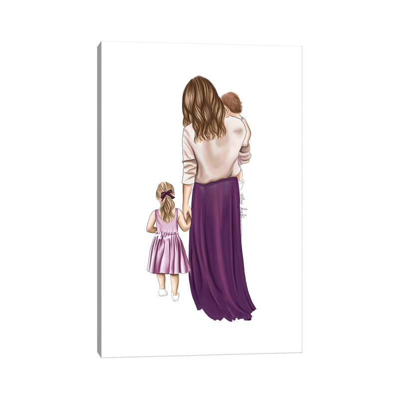 «Mother And Daughters» par Elza Fouche - Giclée sur toile tendue avec châssis, H 26 po x l 18 po x 1,5 po