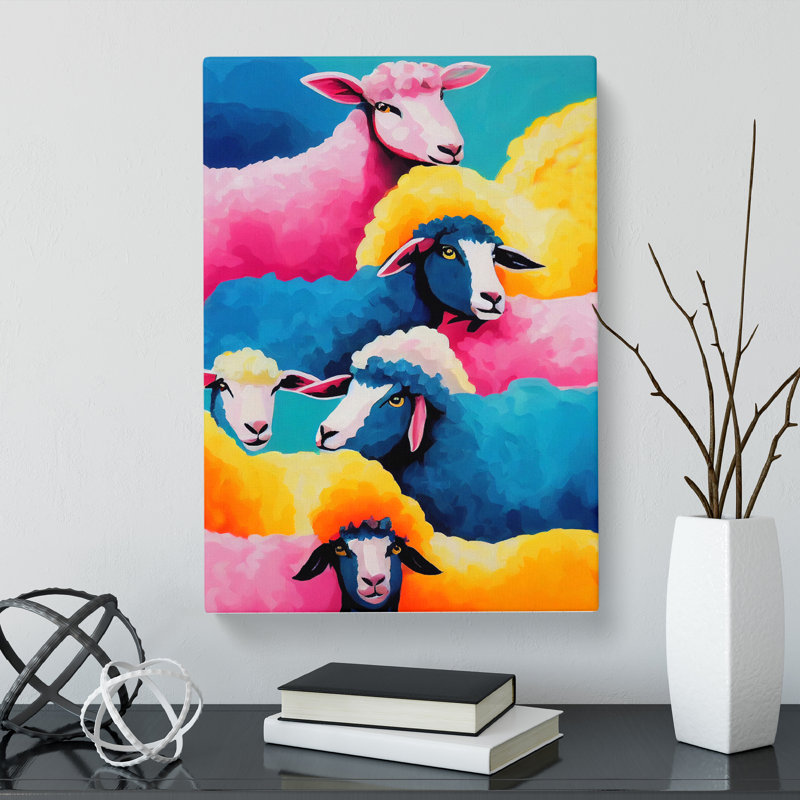 Sheep - Wrapped Canvas, 50cm H x 35cm W x 3cm D