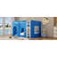 Lit mezzanine double pour enfant avec lumière DEL chaude, bleu Klein