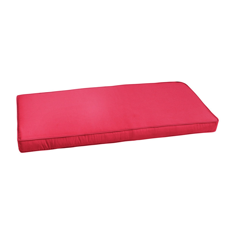Sunbrella Outdoor Seat Cushion, 40" W x 17" D, Canvas Hot Pink Sunbrella® Canvas, 2"