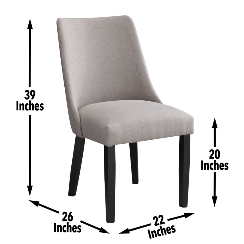 Fishburne Xena Gray Upholstered Dining Chair