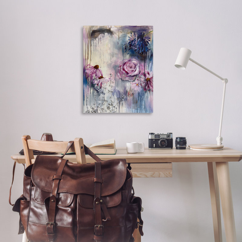 «Lavender Light Blossoms», art mural sur toile par Linda McClure, H 40 po x l 30 po